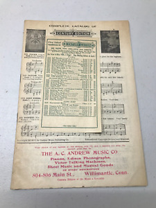 Antique Sheet Music Sample Catalog Ads Book Century Edition 10 Cent