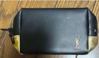 Yves Saint Laurent Beaute YSL black gold Makeup cosmetic Bag Pouch case clutch!