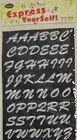 Applique- Iron On - Embroidered Script or Block Letters - White w/ Black Outline
