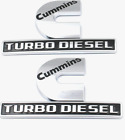 2pcs Cummins Emblem Turbo Badge for 19-22 2500 3500 4500 5500 Front Fender black