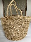 Vintage Straw Woven Tote Bag Boho Bohemian Shoulder Spring Summer Raffia Market