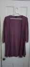 Torrid Women’s Purple Open Front Cardigan Sweater Size 2 Light Weight Long E6
