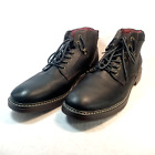 RESTORATION MILLS Sz 12 Mens Side Zip Black Dress Shoes Boots Faux Leather