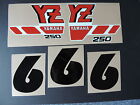 1988 YAMAHA YZ 250 FACTORY EDITION SHROUD AND PLATE DECALS VINTAGE MOTOCROSS