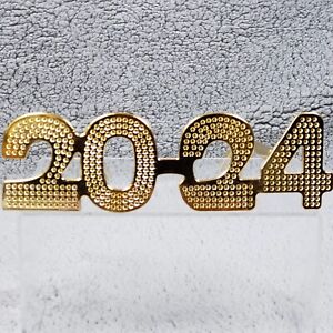 2024 Shaped Adult Gold Party Eyeglasses New Years Eve and Graduation Sunglasses