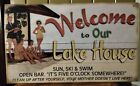 1960's Style Lake House Wooden Sign