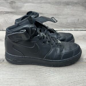 Nike Air Force 1 Mid '07 Men's Size 10 Basketball Shoes 315123-001 Triple Black