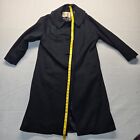 Vintage Lazarus Solid Black Lined Wool & Cashmere Trench Coat Adult Men's Medium