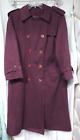 London Fog VNTG Trench Coat Woman's Double Breasted Burgandy Size 8P