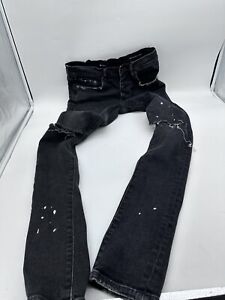 PURPLE BRAND Midnight Coated Jeans Men's Size 28 Black P001-BCRB124