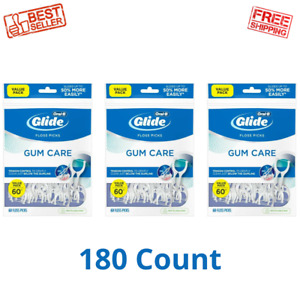 Oral-B Glide Gum Care Dental Floss Picks, Tension Control, 180 Count NEW