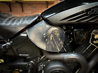 Indian Scout 15-24 Engraved Chief Black Leather Heat Deflector Shield Motorcycle