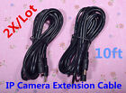 2pcs 3M 10ft 22AWG IP Camera DC Power Adapter Extension Cable Cord Foscam Undien