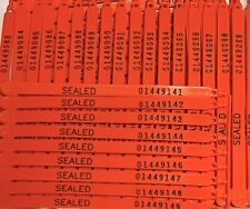New~50  Numbered Security Seals~Plastic Truck container Seals 50 PACK~FREE SHIP