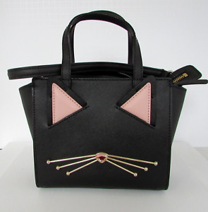 Kate Spade Black Cat Mini Hayden Jazz Things Up Crossbody Bag Satchel NWT