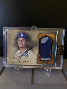 Corey Seager 2021 Topps Dynasty Game Used Jersey Patch Bronze Auto #/10