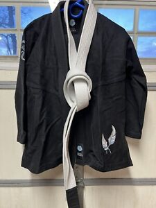 Fenom BJJ Gi Womens Juniors A1C Jacket & Pants Black Kimono Jiu Jitsu Belt