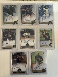 Lot Bowman Auto 1st Milwaukee Brewers prospects
