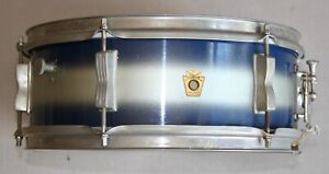 vintage 1961 Ludwig Pioneer 5X14 blue/silver ducco snare drum + case