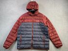 Eddie Bauer Jacket Mens XL Gray EB560 Down Fill Quilted Puffer Hooded Parka