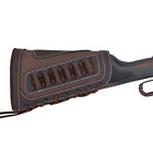 Leather Buttstock Shell Holder Shotgun Stock Cover for .30-30 .44mag .22LR 12GA