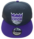 SACRAMENTO KINGS NBA NEW ERA 9FIFTY OFFICIAL BASIC SNAPBACK HAT CAP GRAY  PURPLE