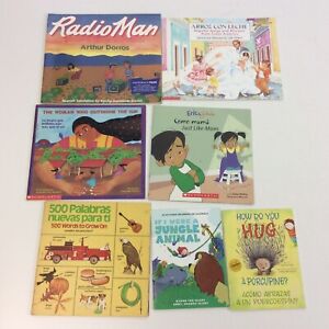 Spanish Bilingual English Espanol Preschool Kindergarten 7 Picture Book Lot