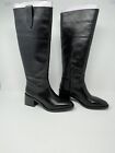 ZARA BIKER BOOTS FAUX LEATHER KNEE-HIGH LADIES CHUNKY NEW NO TAG SHOES 6.5 37