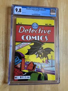 DETECTIVE COMICS FACSIMILE #27 - CGC 9.8! BOB KANE COVER!