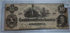 Confederate Paper Currency $10 Bill, Richmond September 1862