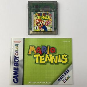 Game Boy Color Mario Tennis and Instruction Booklet, *Tested* in Nice Condition!