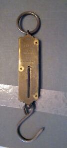 Vintage Salter's Pocket Balance Brass Face Hanging Scale - Made In England 50lb