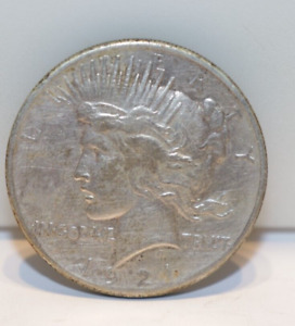 1921 US Peace Silver Dollar $1 XF (Cleaned)
