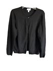 Charter Club 100% Cashmere Cardigan Sweater Black XL