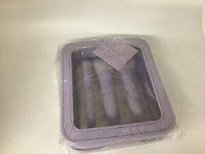 NEW Anisa Beauty Lavender Mini Travel Skincare Brush Trio Set with Case.