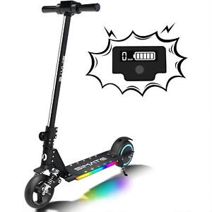 Electric Scooters Kids Black Kick Scooter Folding E Scooters 14km/h LED Display