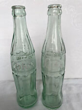 Lot of 2 Vintage Coca'Cola Bottles 10oz  (GREEN STYLE).Milwaukee, WI