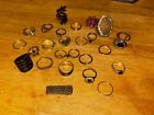 Ring Lot Of Vintage Costume & Sterling Silver Jewelry  Huge Variety 25 Plus
