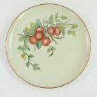 New ListingHand Painted Porcelain APPLES Dinner Plate by B Robertson Yellow with Gold Rim