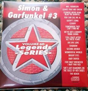 LEGENDS KARAOKE CDG DISC SIMON & GARFUNKEL OLDIES POP VOL 3 #60 18 SONGS MUSIC