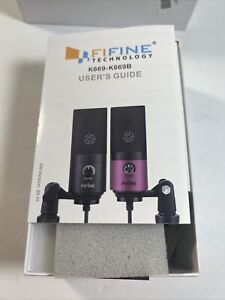 FIFINE USB Microphone, Metal Condenser Recording Microphone for Laptop/MAC K669B