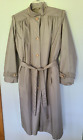 FLEET STREET Vintage Full Length Women's Lined Trench Coat Beige Khaki Size 14