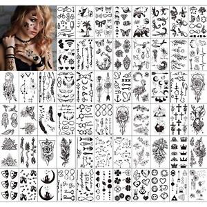 Temporary Tattoos for Adult Women Men Kids 60 Sheets Waterproof Temporary Tattoo