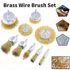 10Pcs Brass Wire Brush Wheel Mix Set Cleaning For Dremel Rotary Tool Die Grinder