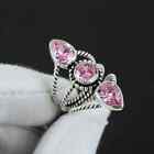 Rose Quartz Ring Solid 925 Sterling Silver Statement Handmade Ring All Size B39