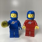 Lego Blue & Red Spaceman Minifigures Space From Sets 6940 6805 6808 6702