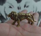 Vintage Style Solid Brass Strong Lion Animal Figurine Statue for Home Decor