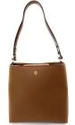 TORY BURCH 134840 EMERSON LEATHER BROWN WITH GOLD HARDWARE WOMENS BUCKET BAG