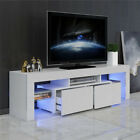 High Gloss TV Stand Cabinet Unit w/ LED Light Entertainment Center for 60