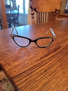 HUDSON -Vintage CAT EYE  Eyeglasses Frames Brownish/Red  5 1/4 LO Repaired